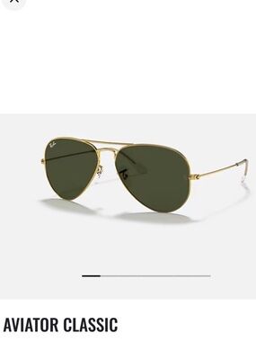 New RayBan Aviator Sunglasses with Green Lenses